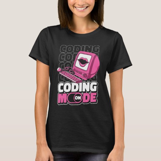 Programmeermodus op programmeercoderingsontwikkela t-shirt (Voorkant)