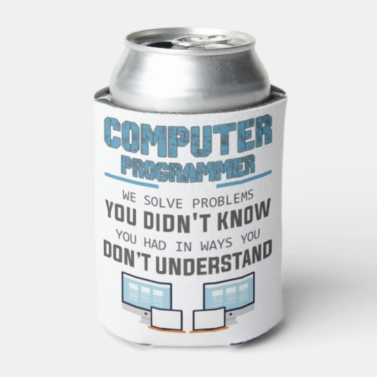 Programmeerontwikkelaar computerwetenschapper gift blikjeskoeler (Blikje Voorkant)