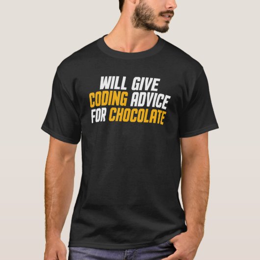Programmeerontwikkelaar geeft codeadvies voor Cho T-shirt (Voorkant)