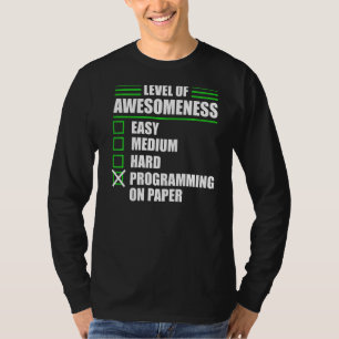 Programmeerprogramma's op papier computerwetenscha t-shirt