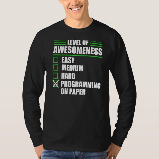 Programmeerprogramma's op papier computerwetenscha t-shirt (Voorkant)