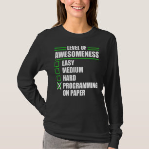 Programmeerprogramma's op papier computerwetenscha t-shirt