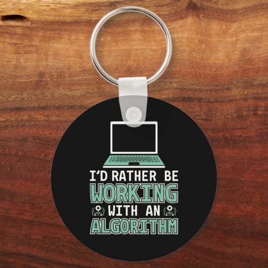 Programmeersoftware engineer ontwikkelaarcoder sleutelhanger (Voorkant)