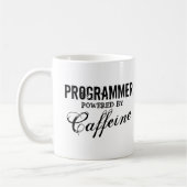 Programmeerstroom door cafeïnekoffie-mok koffiemok (Links)