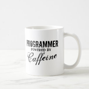 Programmeerstroom door cafeïnekoffie-mok koffiemok