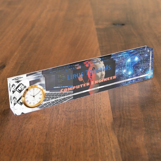 Programmeertaalcomputertechnicus Naambordje (Zijkant)