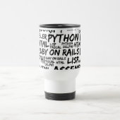 Programmeertalen, computertalen, code reisbeker (Center)