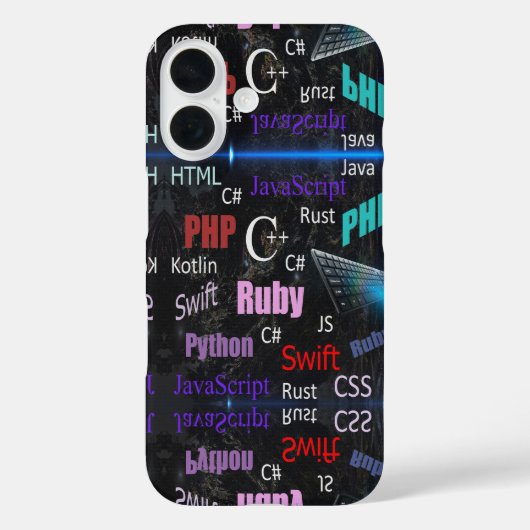 Programmeertalen Kleurrijk patroon Case-Mate iPhone Case (Achterkant)