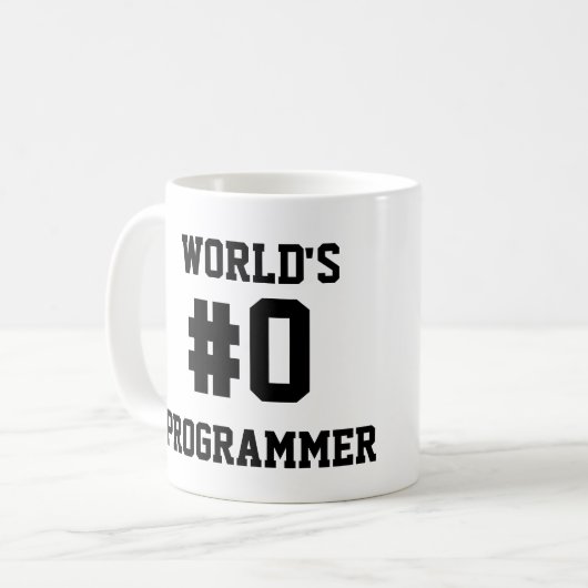 PROGRAMMER #0 VAN DE WERELD KOFFIEMOK (Voorkant links)