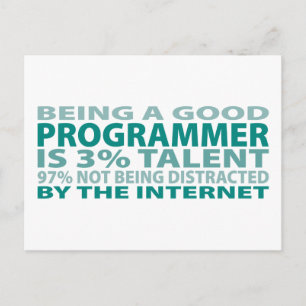 Programmer 3% Talent Briefkaart