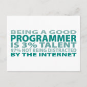 Programmer 3% Talent Briefkaart (Voorkant)