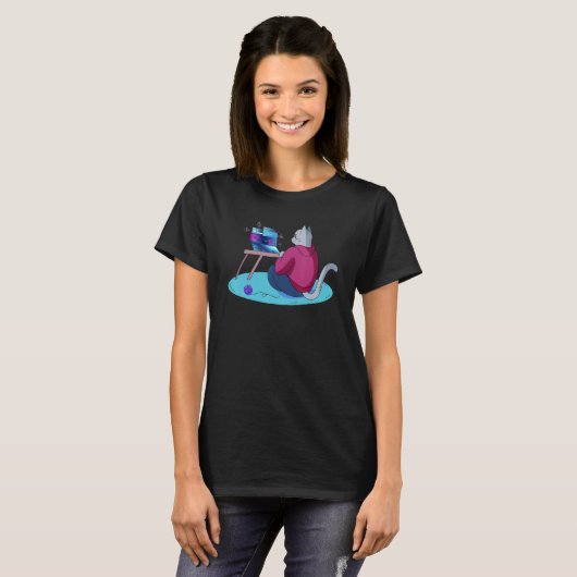 Programmer Betekenis van programmeur Fun Cat T-shirt (Voorkant volledig)