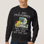 Programmer Cat Beep Boop Codering Trui (Voorkant)