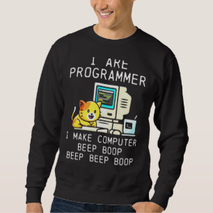 Programmer Cat Beep Boop Codering Trui