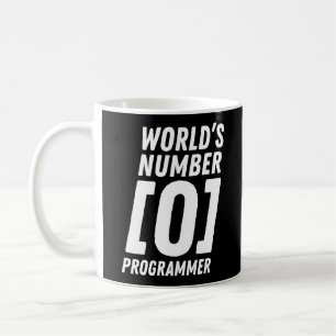 Programmer Codering World's Number 0 Programmer Koffiemok