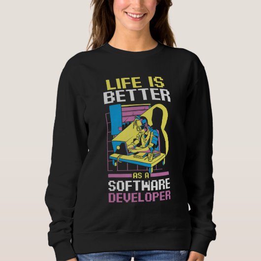 Programmer Coding As A Software Developer Trui (Voorkant)
