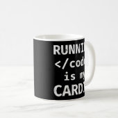 Programmer Coding Running Code is Mijn Cardio Koffiemok (Voorkant rechts)