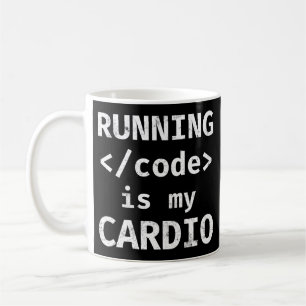 Programmer Coding Running Code is Mijn Cardio Koffiemok