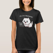 Programmer Cute Cat Computer Administrator Compute T-shirt (Voorkant)