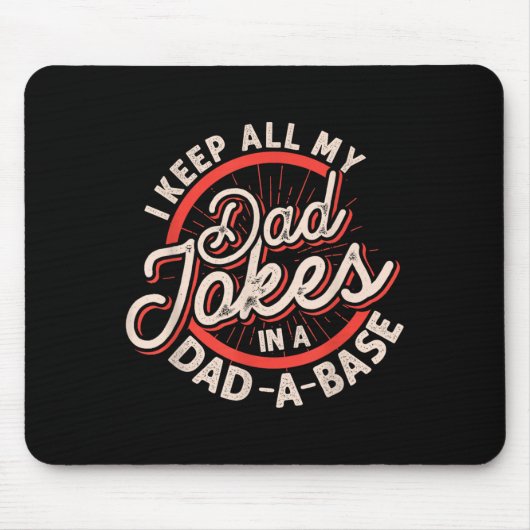 Programmer Dad Nerdy Father Database Geeky Dad Jok Muismat (Voorkant)