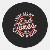 Programmer Dad Nerdy Father Database Geeky Dad Jok Ronde Sticker (Voorkant)