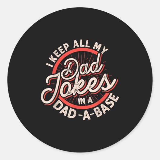 Programmer Dad Nerdy Father Database Geeky Dad Jok Ronde Sticker (Voorkant)