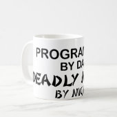 Programmer Deadly Ninja bij nacht Koffiemok (Voorkant links)