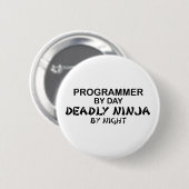 Programmer Deadly Ninja bij nacht Ronde Button 5,7 Cm (Voorkant /achterkant)