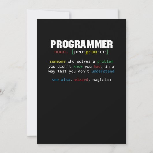 Programmer Definition Coder Programming Coding Gif Kaart (Voorkant)