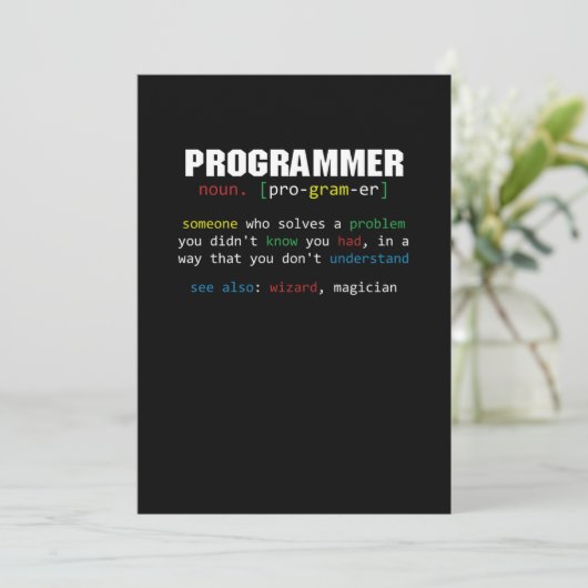 Programmer Definition Coder Programming Coding Gif Kaart (Staand voorkant)
