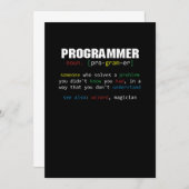 Programmer Definition Coder Programming Coding Gif Kaart (Voorkant / Achterkant)