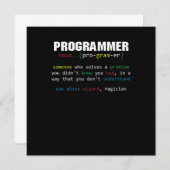 Programmer Definition Coder Programming Coding Gif Kaart (Voorkant / Achterkant)