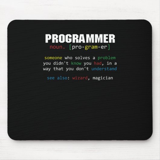 Programmer Definition Coder Programming Coding Gif Muismat (Voorkant)