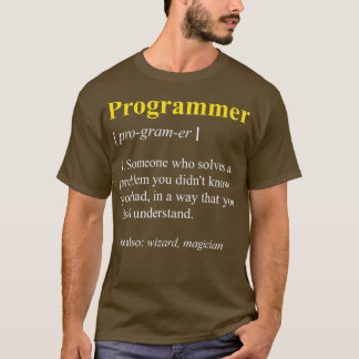 Programmer Definition Funny Computer Nerd T-shirt
