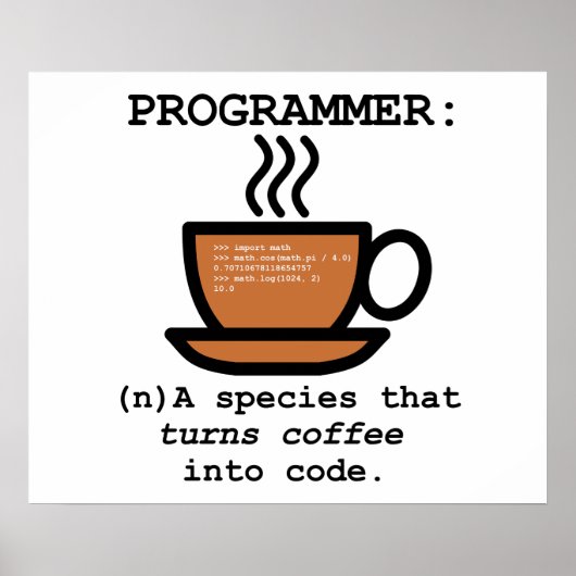 Programmer Definition Funny Poster (Voorkant)