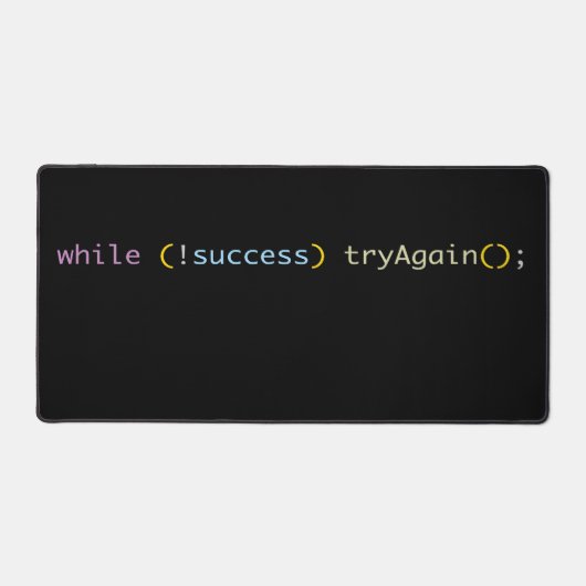 Programmer Developer Coding Humor Try Again Loop Bureaumat (Voorkant)
