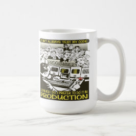 Programmer die ik niet altijd mijn code test koffiemok
