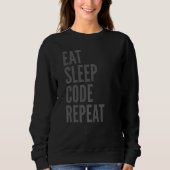 Programmer Eat Sleep Code Herhalen Trui (Voorkant)