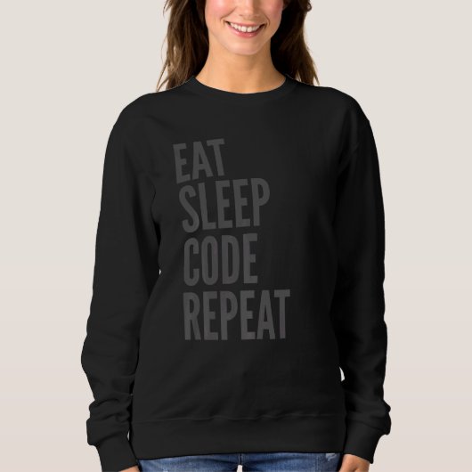 Programmer Eat Sleep Code Herhalen Trui (Voorkant)