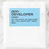 Programmer Funny Definition Rechthoekige Sticker (Tas)