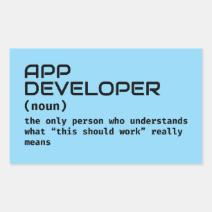 Programmer Funny Definition Rechthoekige Sticker