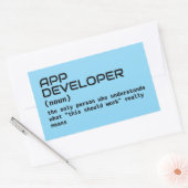 Programmer Funny Definition Rechthoekige Sticker (Envelop)