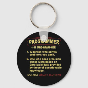 Programmer Funny Dictionary Definition T Shirt Sleutelhanger