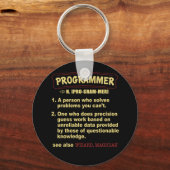 Programmer Funny Dictionary Definition T Shirt Sleutelhanger (Voorkant)