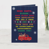 Programmer Funny Kerstmis Feestdagen Kaart (Voorkant)