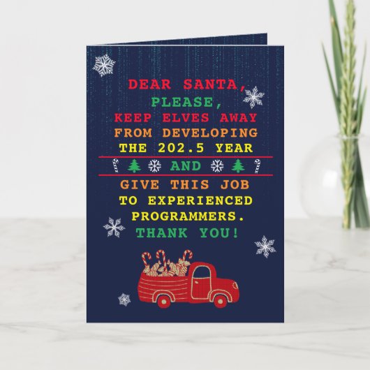 Programmer Funny Kerstmis Feestdagen Kaart (Voorkant)