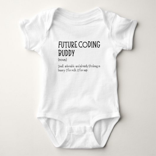 Programmer Future Coding Buddy Funny Developer Romper (Voorkant)