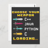 Programmer Geek Java C Python Computer IT Nerd Briefkaart (Voorkant / Achterkant)