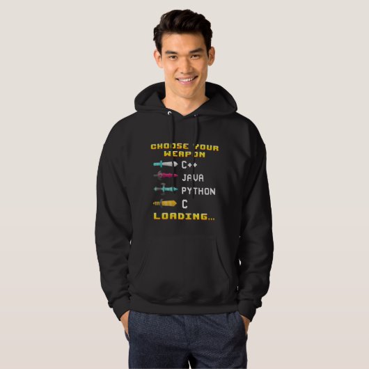 Programmer Geek Java C Python Computer IT Nerd Hoodie (Voorkant volledig)