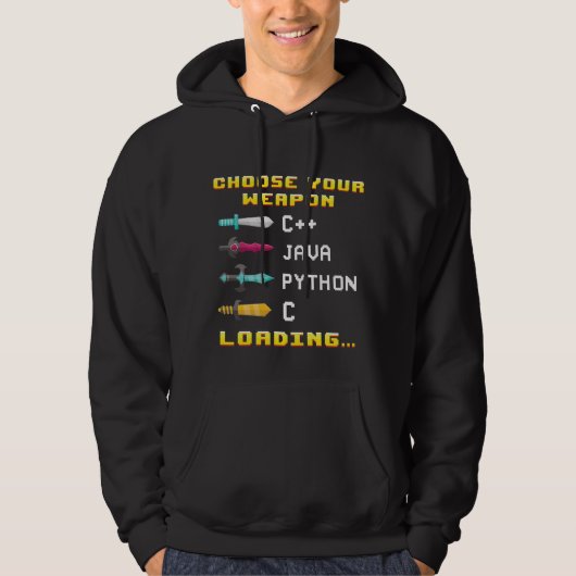 Programmer Geek Java C Python Computer IT Nerd Hoodie (Voorkant)